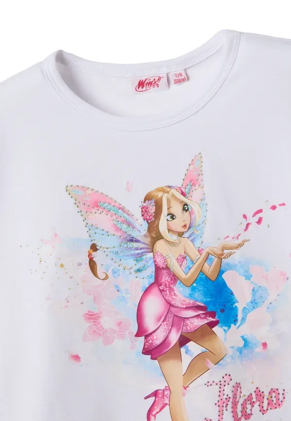 Комплект спортивных штанов с принтом Princess & Fairytales Ovs, белый, черный — фото 3