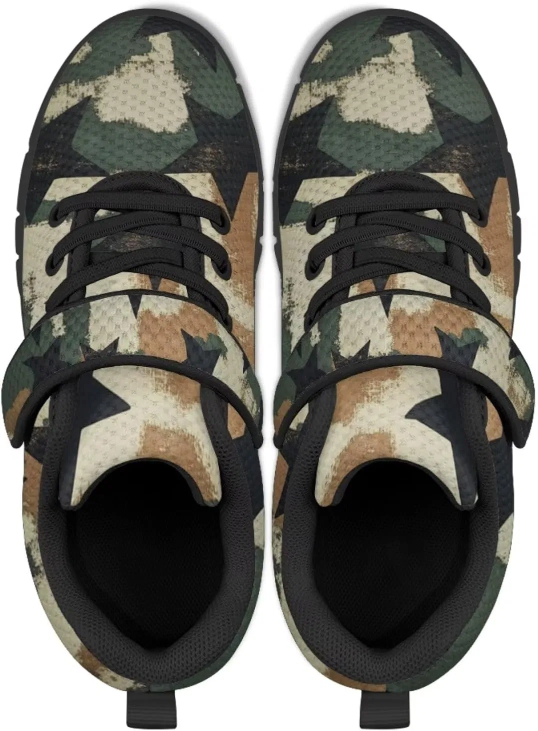 Детские кроссовки для мальчиков с принтом Yreiwoby, Camouflage Star — фото 4