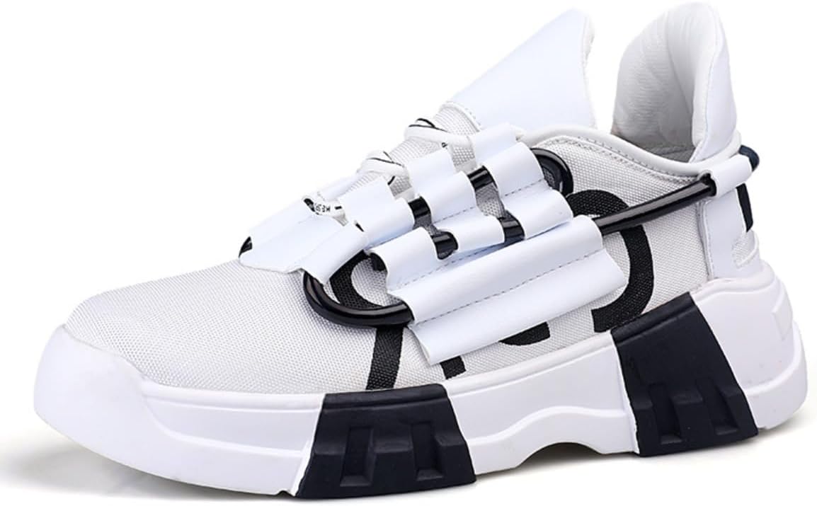 

Кроссовки ZIXCPLAZ Trendy Y2K Chunky для мужчин. Верх из дышащей сетки. Удобная амортизация для повседневной и спортивной носки. Смелый дизайн для уличного стиля, белый