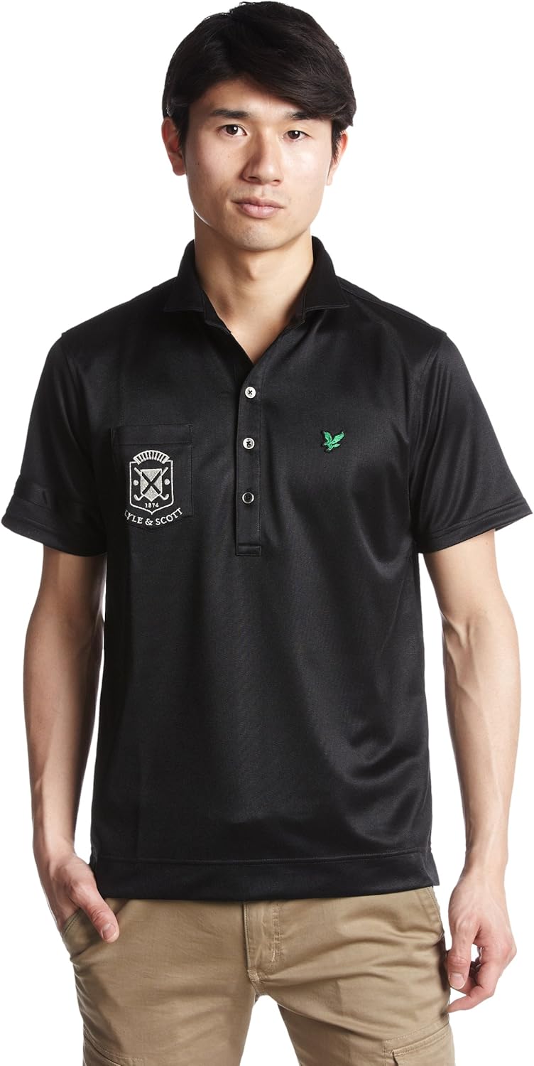 

Влагоотводящая быстросохнущая рубашка-поло Lyle & Scott, черный