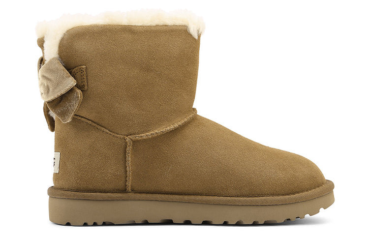 Ботинки зимние UGG WMNS Mini Bailey Bow Velvet Ribbon 2.0, коричневый — фото 3