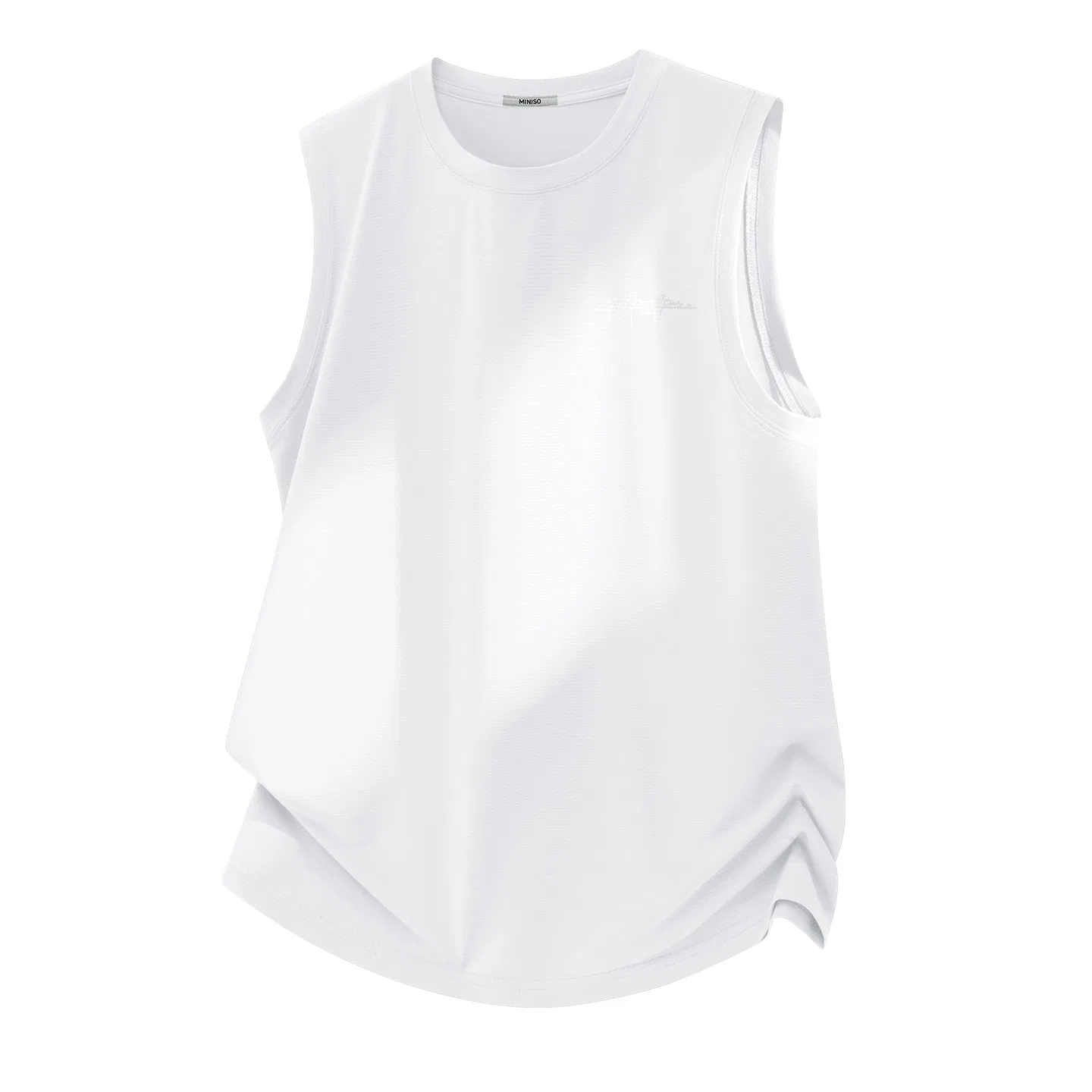 Детская майка-борцовка без рукавов MINISO, Sun Protection Quick-Dry White (Ma Shada Pen Logo Chest Logo)