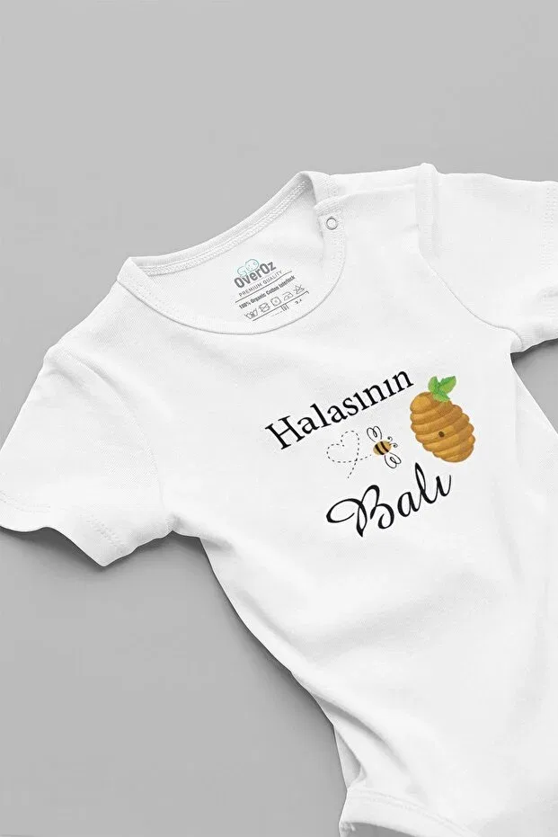 Детское боди для новорожденных с принтом Aunt's Bodysuit Jumpsuit 5584 Overoz, White
