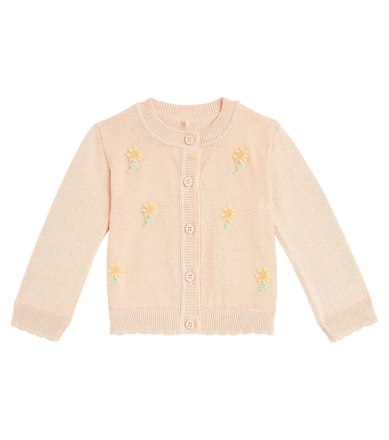 Детский кардиган с цветочным принтом Stella Mccartney Kids, розовый
