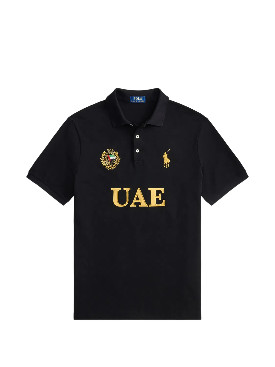 Рубашка поло UAE с вышитым логотипом Polo Ralph Lauren, черный