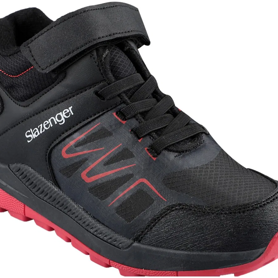 Детские ботинки с липучками Kenton I Slazenger, Черно-красный — фото 4