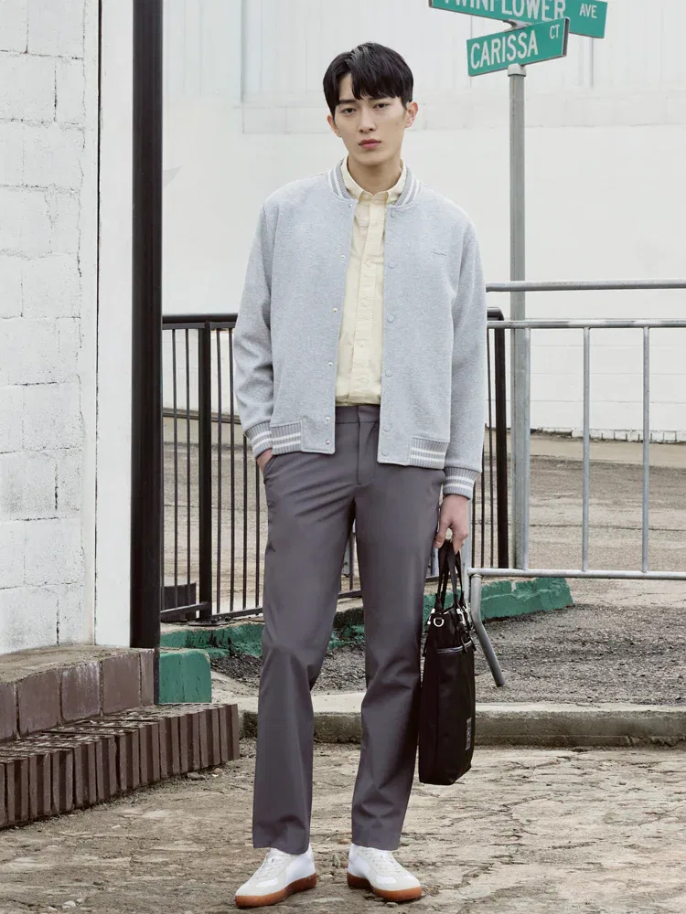 Штаны зауженные LACOSTE Easy, Silver