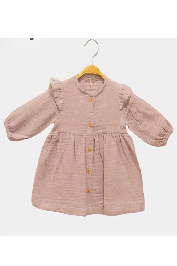 Детское платье для девочек с принтом Plush Bolero Checkered Linen Dress Cassiope, Lila