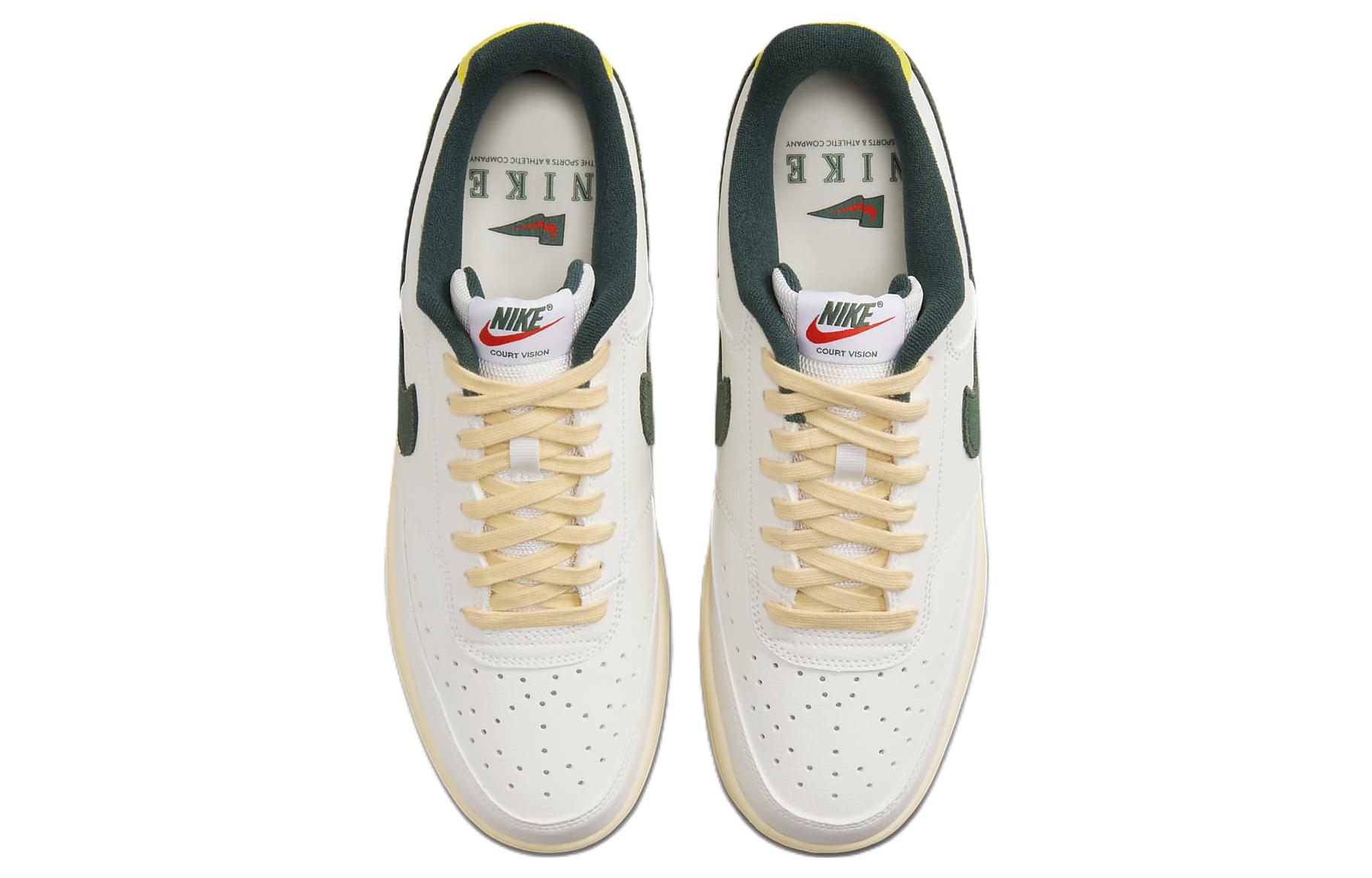 Кроссовки Nike Court Vision Low, белый/темно-зеленый — фото 4