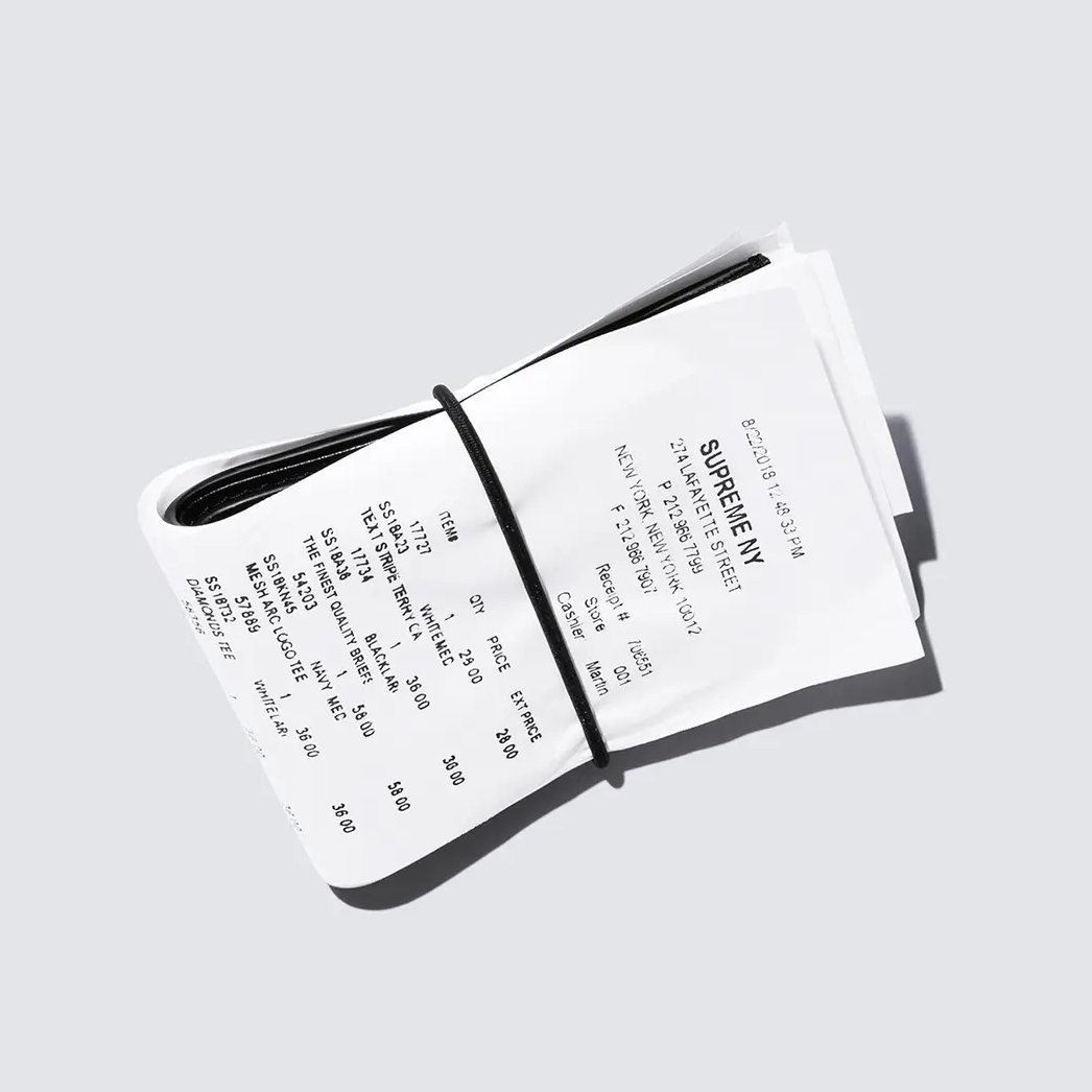 

Кошелек Supreme x MM6 Maison Margiela Receipt, белый