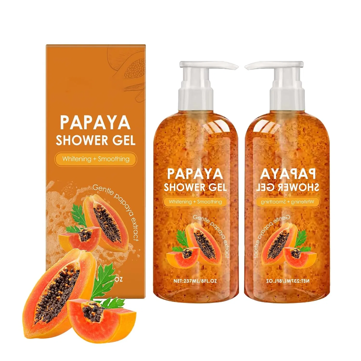 Гель для душа 2 шт, Papaya, Generisch, 500 мл, Orange