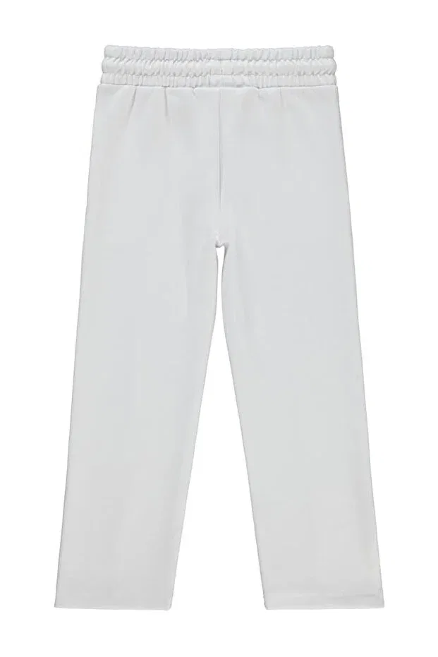 Детские спортивные штаны для девочек с принтом Leopard printed sweatpants Civil Girls, White — фото 2