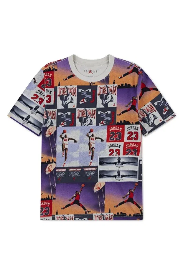 Детская футболка для девочек с принтом Nike Jordan Posterized Air Nike Kids, Multicolor