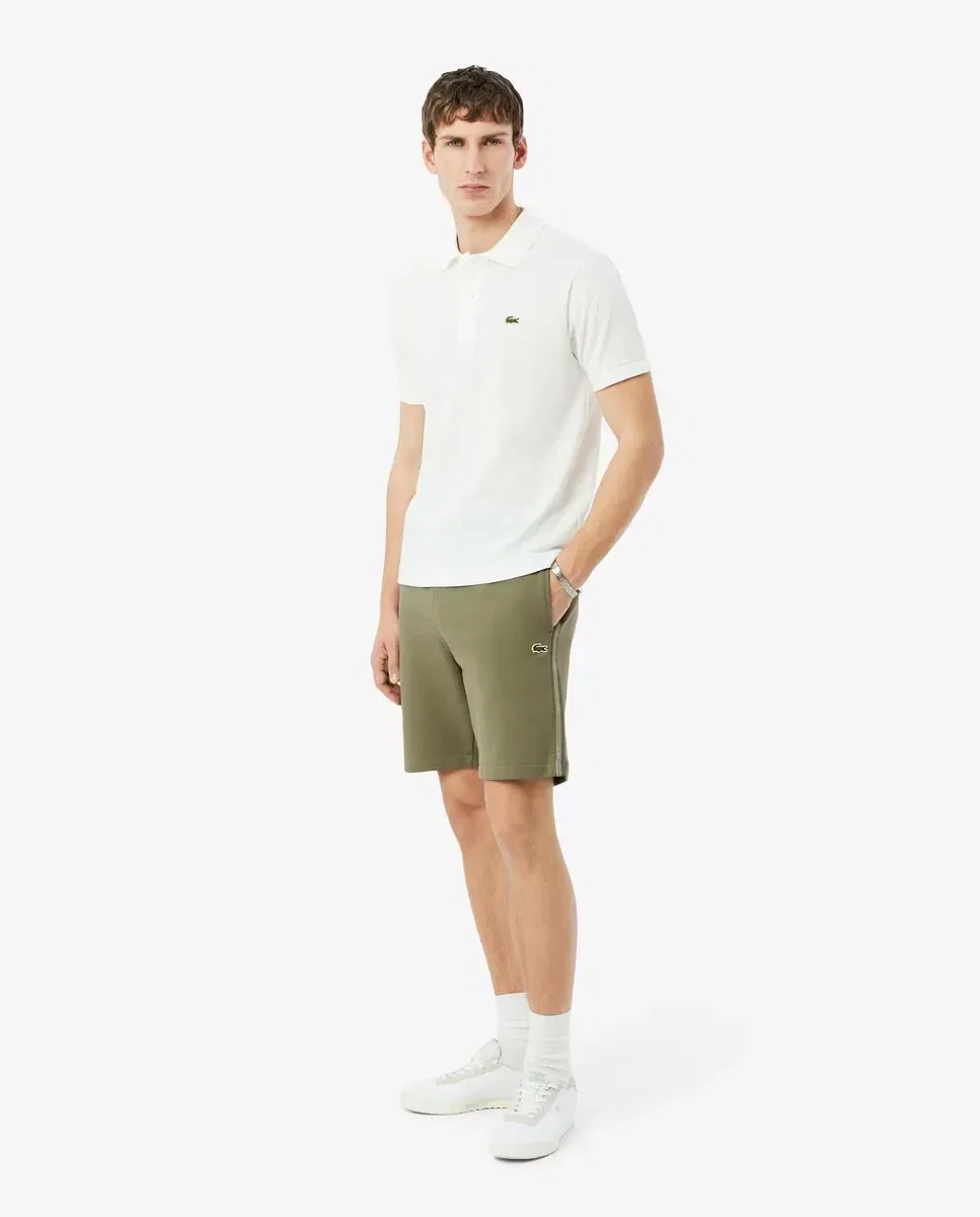 Мужские шорты из футера с принтом Lacoste, Verde Militar