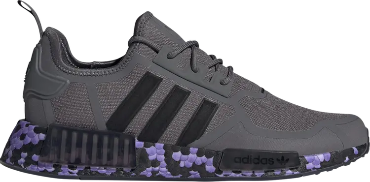 

Кроссовки Adidas NMD_R1 'Grey Purple Rush', серый