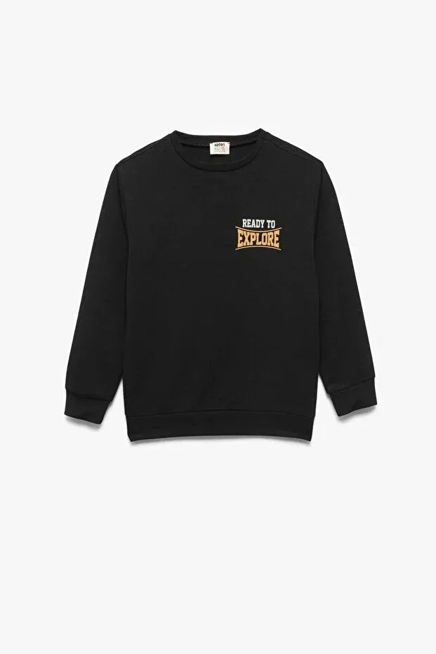 Детские свитшот для мальчиков с принтом Koton, Black