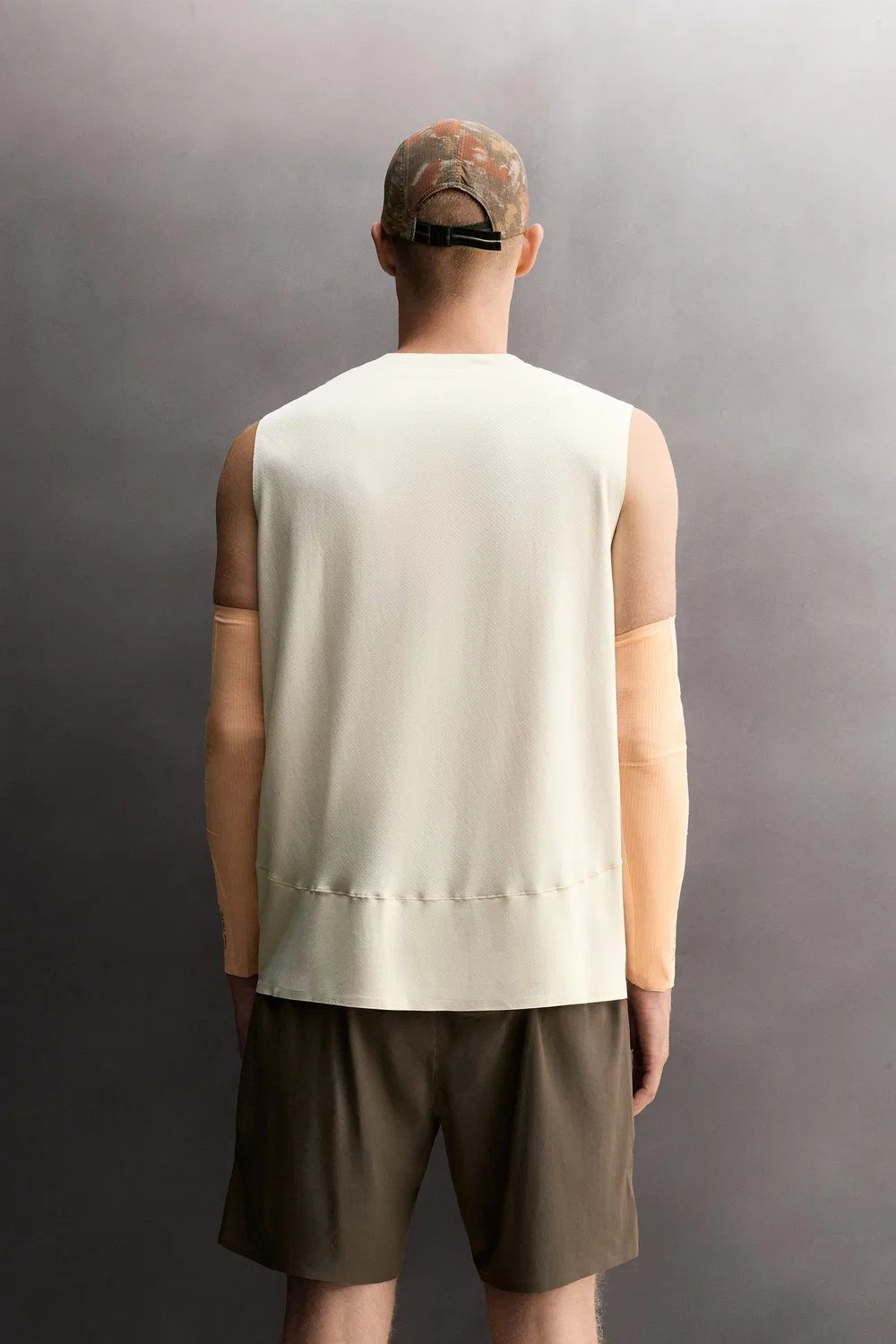 Беговая майка ZARA, Bone — фото 3