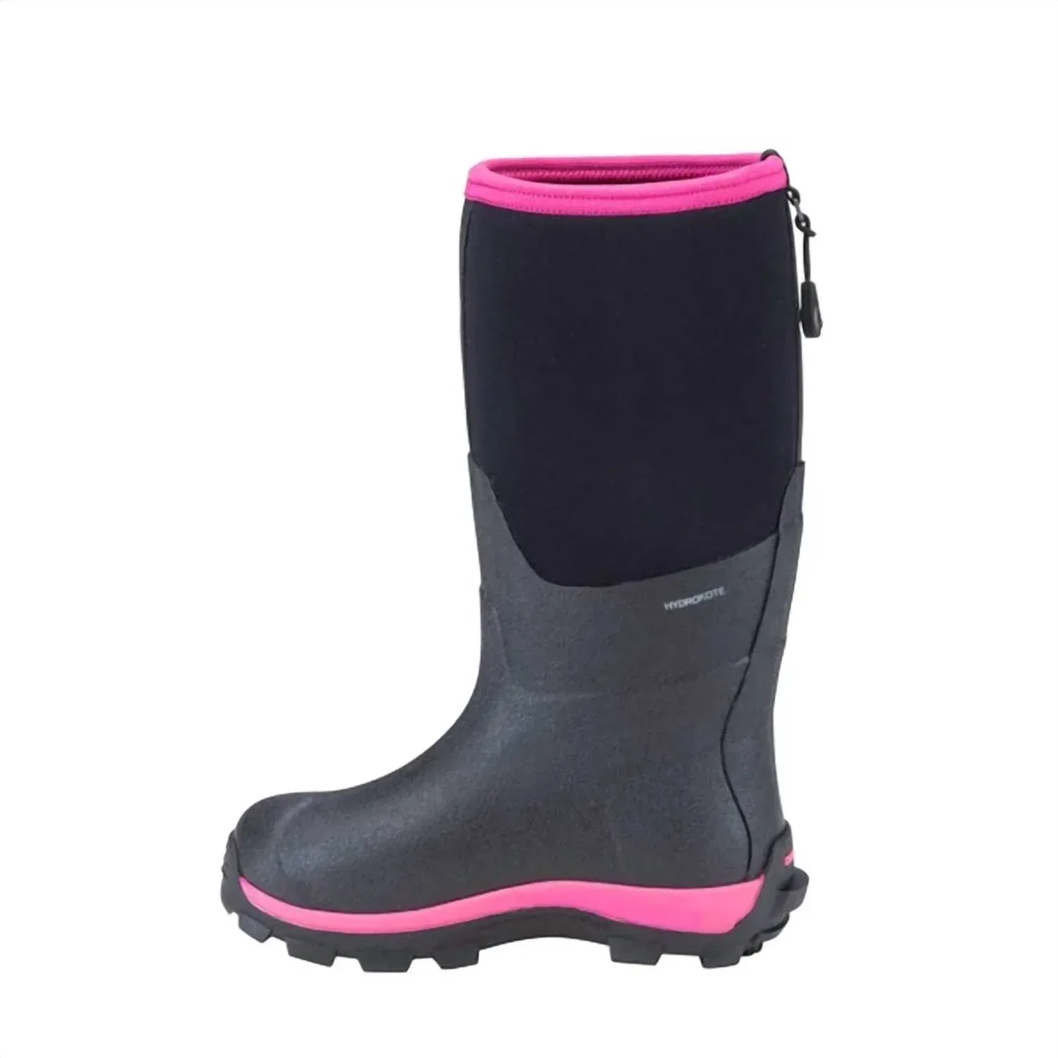 Детские зимние сапоги для девочек с круглым носом Dryshod, Black/Pink — фото 2
