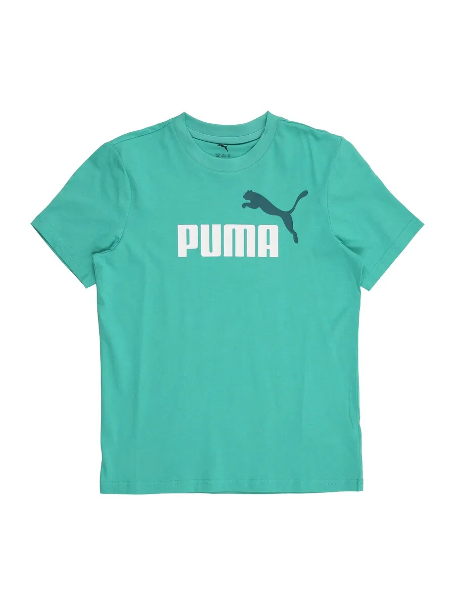 Футболка PUMA 'Essentials No.1' изумрудного цвета, цвета ели
