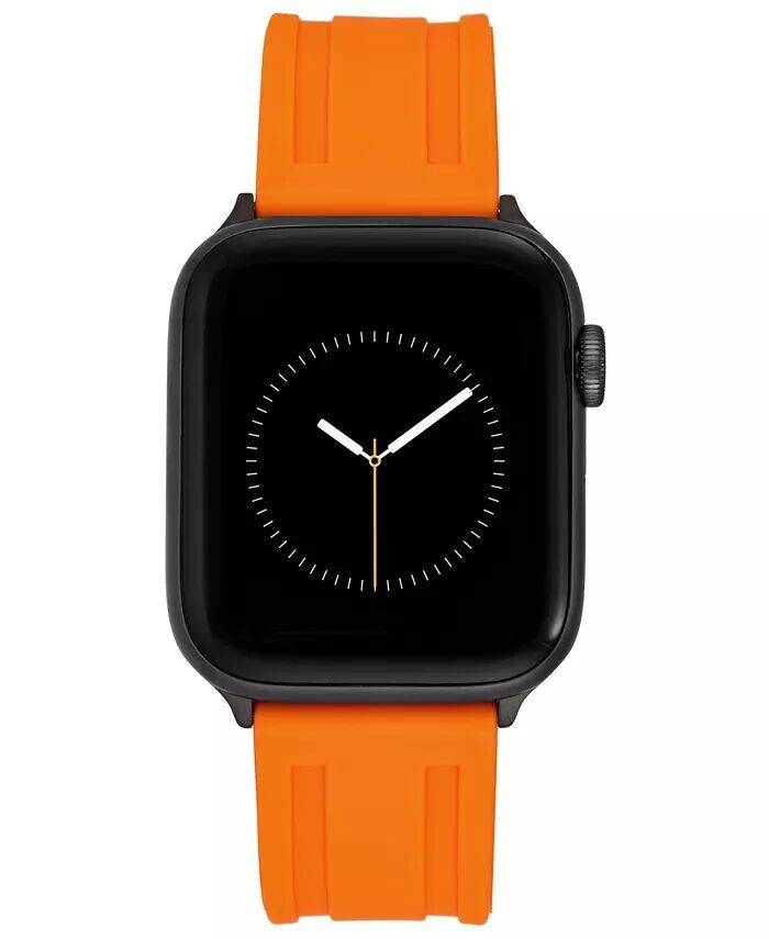 

Мужской оранжевый силиконовый ремешок премиум-класса, совместимый с Apple Watch 42/44/45/Ultra/Ultra 2 Vince Camuto, оранжевый