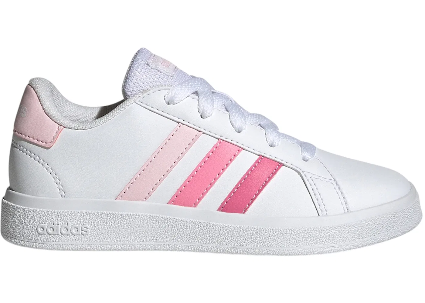 Детские кроссовки для девочек с закрытой пяткой Adidas Grand Court, Clear Pink/Bliss Pink/Pink Fusion