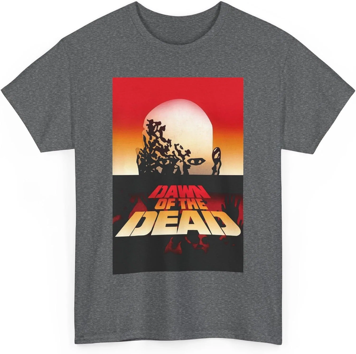 Женская футболка с принтом Dawn of the Dead, графитовый меланж — фото 3