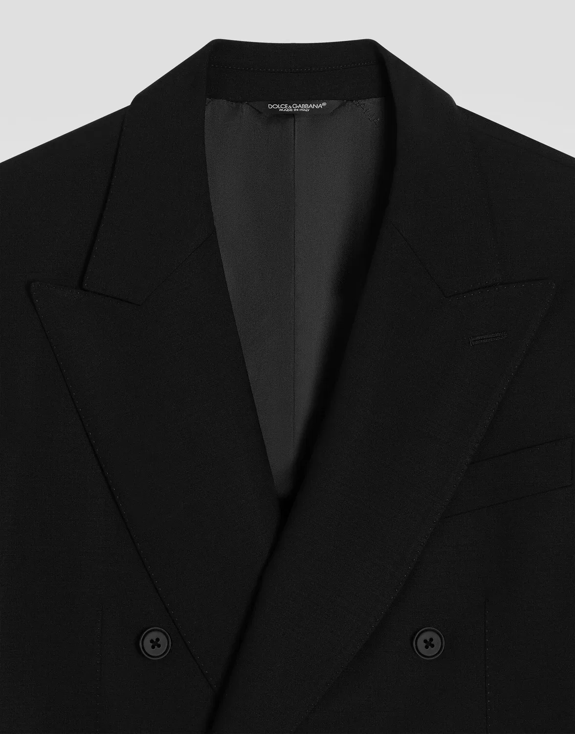 Легкая двубортная шерстяная куртка Sicilia Dolce & Gabbana, черный — фото 4