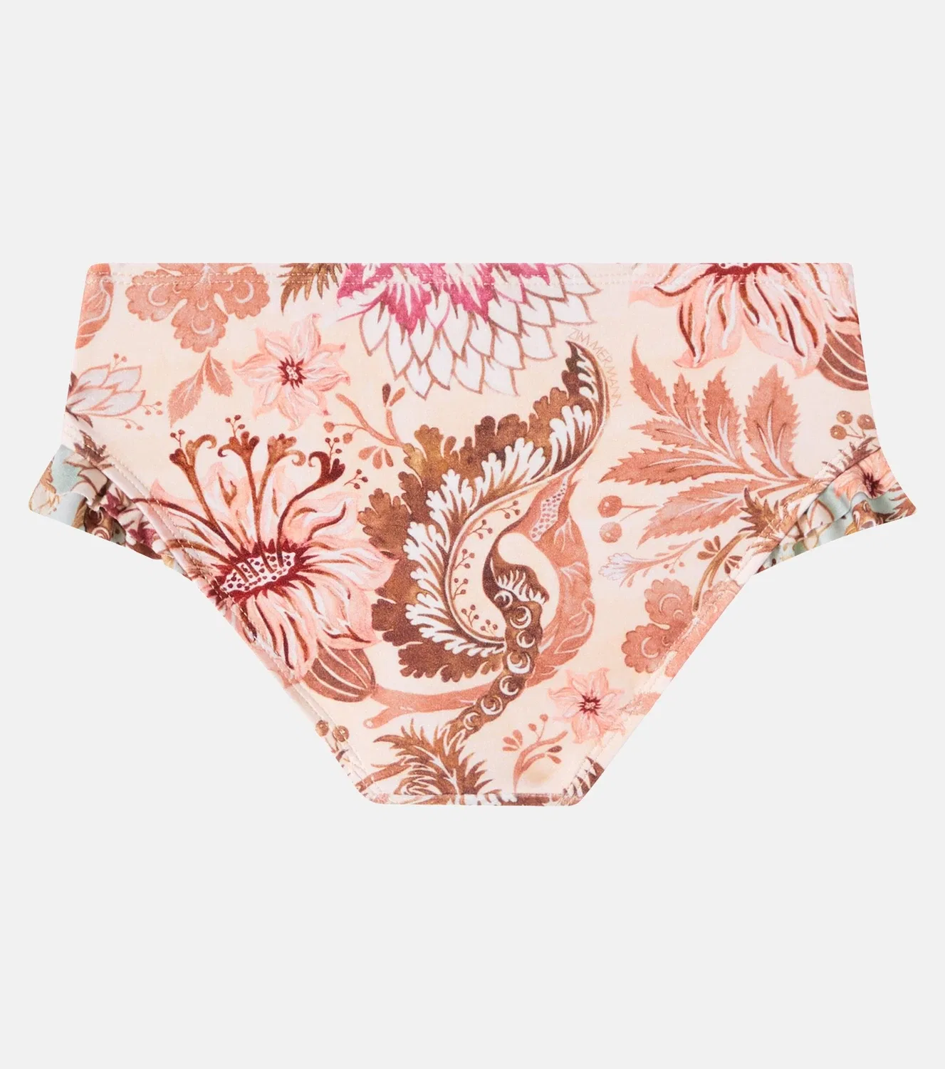 Плавки бикини с цветочным принтом Zimmermann Kids, мультиколор — фото 2