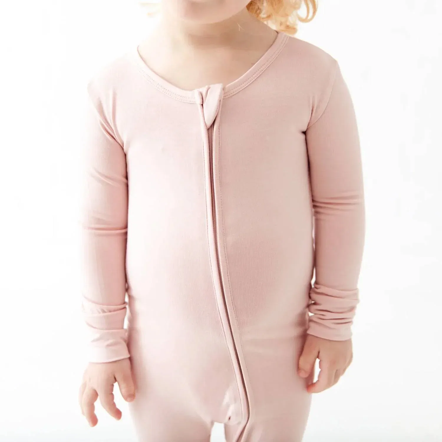 Детский боди-комбинезон с трансформирующимися стопами Dreamiere Bamboo Convertible Footie, Powder Pink — фото 2