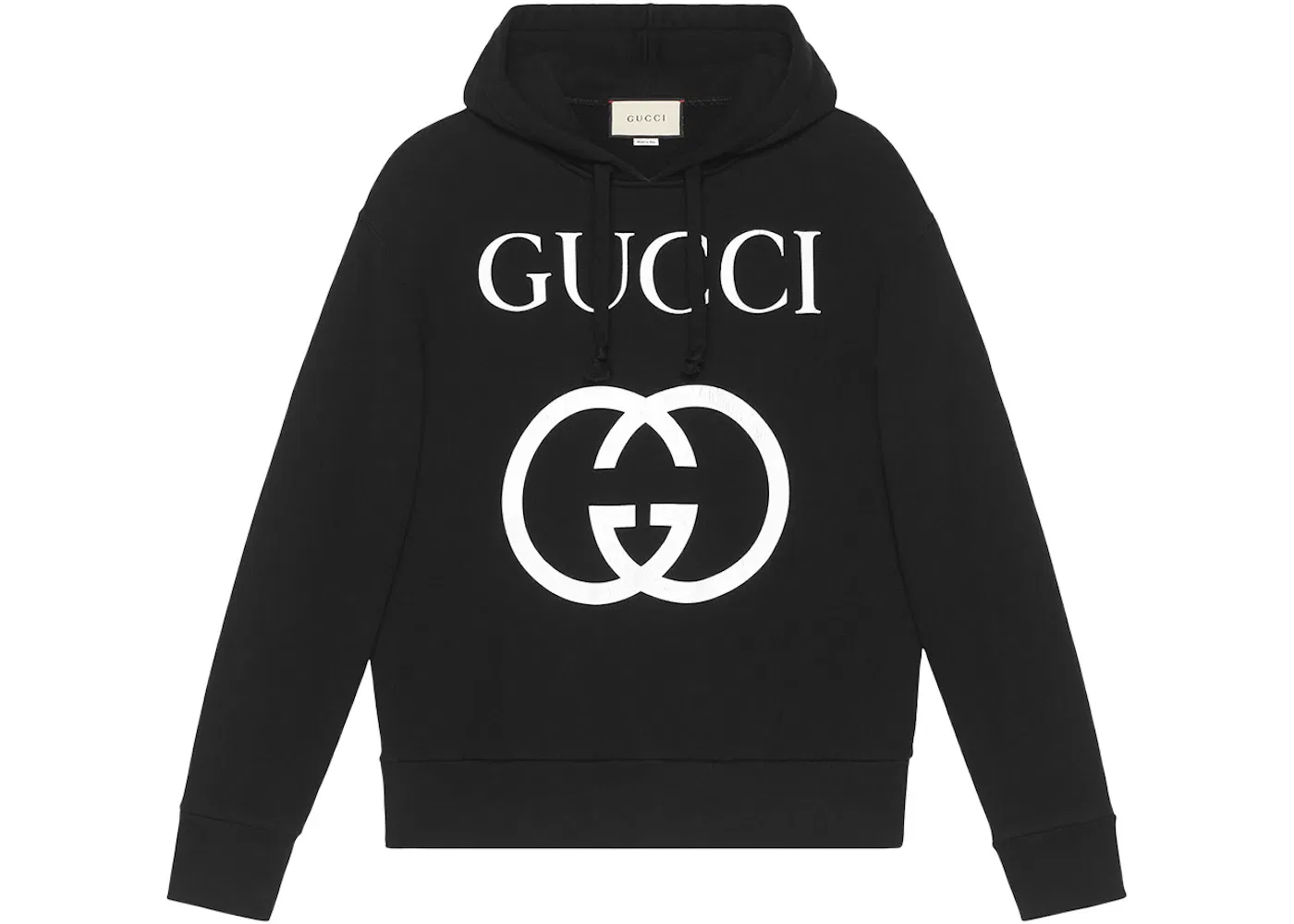 Мужской худи оверсайз с принтом Interlocking G Gucci, Black/White
