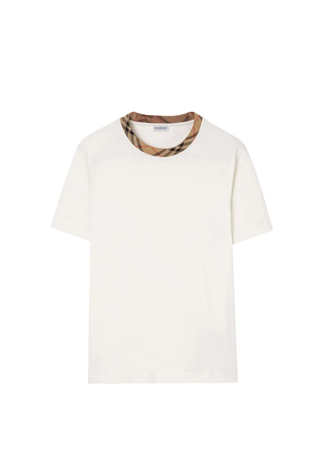 Футболка Burberry Check Trim, белый
