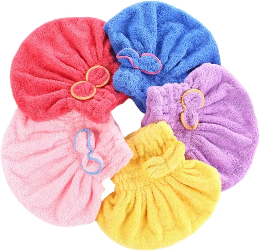 Шапочка для душа FRCOLOR, набор 2 шт по 5, 30x25 см, Coral Fleece — фото 4