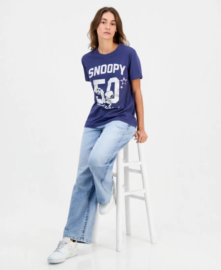 Футболка с длинным рукавом Snoopy Soccer Grayson Threads, The Label, Crown Blue — фото 2