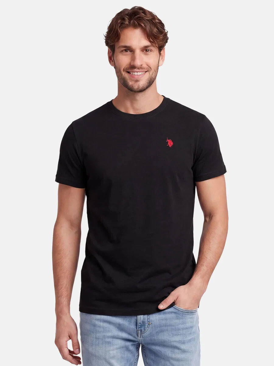 Футболка U.S. POLO ASSN. 'P056' черного цвета — фото 2