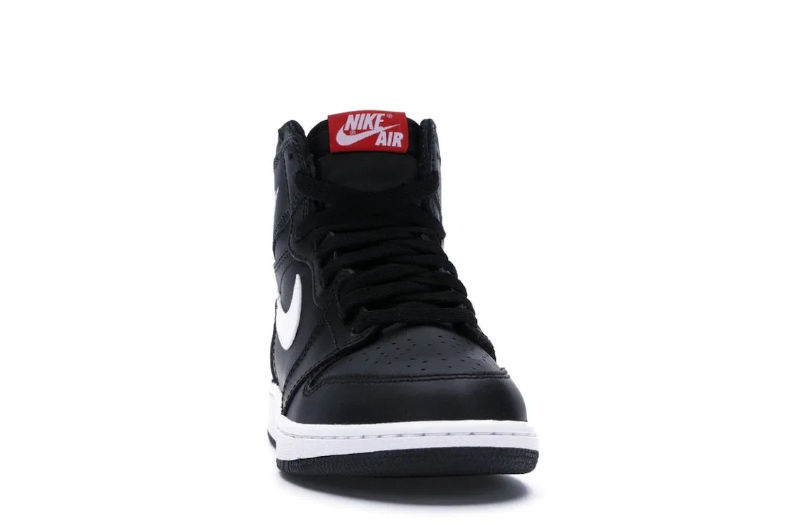 Детские кроссовки для мальчиков кожаные Jordan 1 Retro Jordan, Black/Black-University Red-White — фото 2