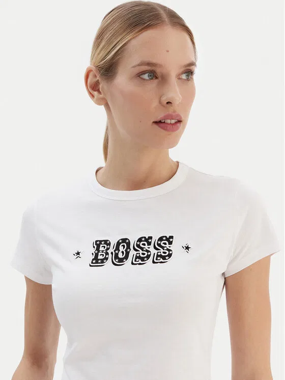 Футболка regular fit Endora Boss, белый — фото 4