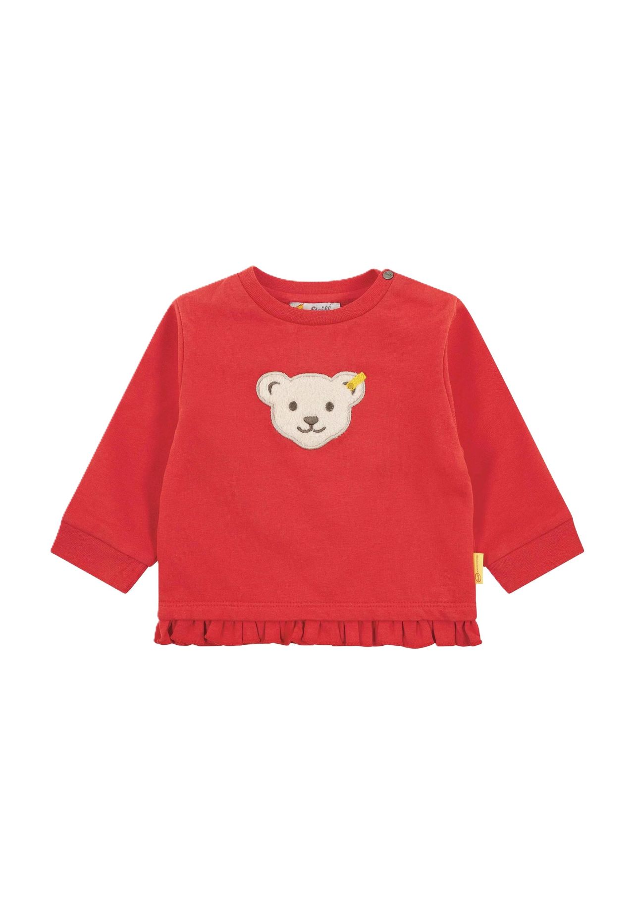 

Толстовка, круглый вырез, с нашивкой, для малышей и малышей Steiff, цвет 4044 Rococco Red