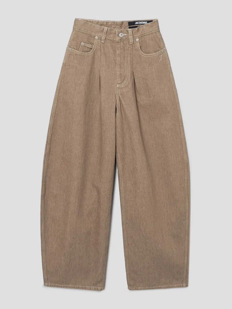 Джинсы широкие Ovalo JACQUEMUS, Beige