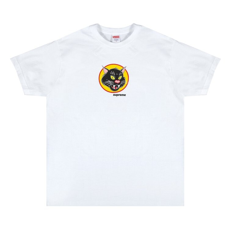 

Футболка Supreme Black Cat Tee 'White', белый
