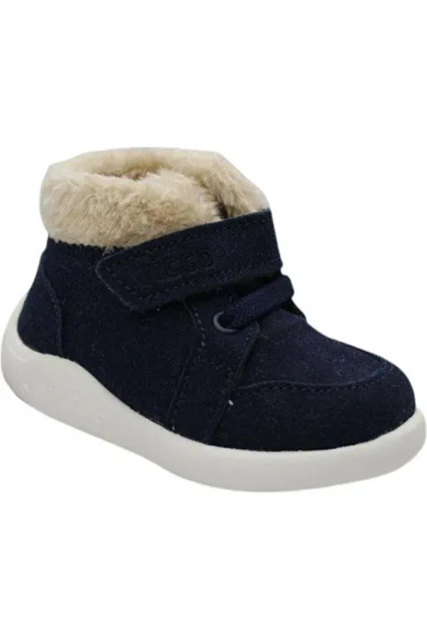Детские туфли для девочек на липучке Tinky first step sneakers Vicco, Navy Blue — фото 2