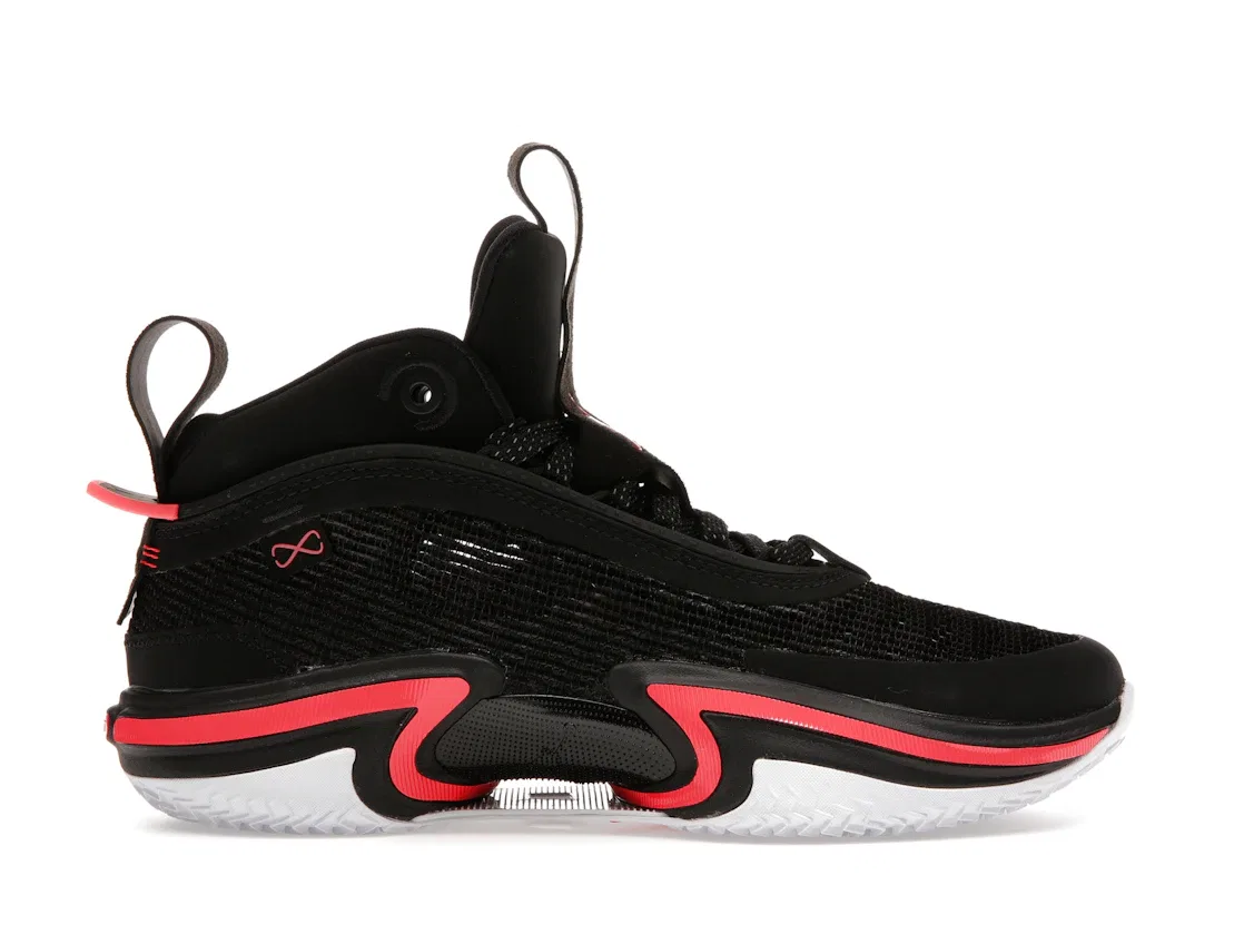 Детские кроссовки для мальчиков с длинным шнурком Jordan 36 Jordan, Black/Infrared 23/White
