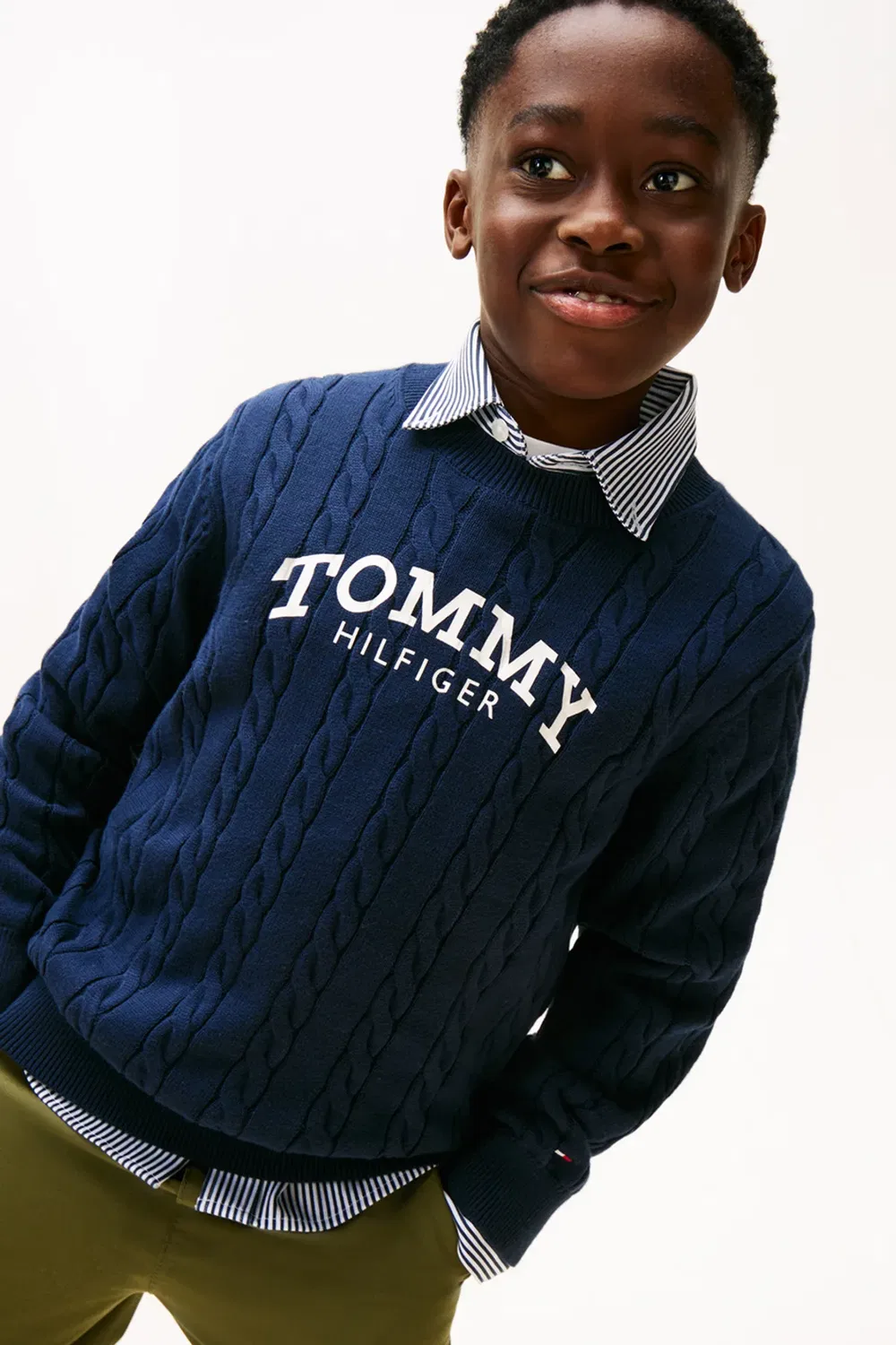 Свитер с графическим принтом Tommy Hilfiger, Navy — фото 2
