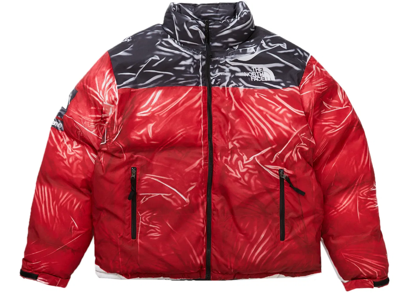 Мужская куртка с принтом Nuptse Trompe L'oeil Supreme The North Face, Red