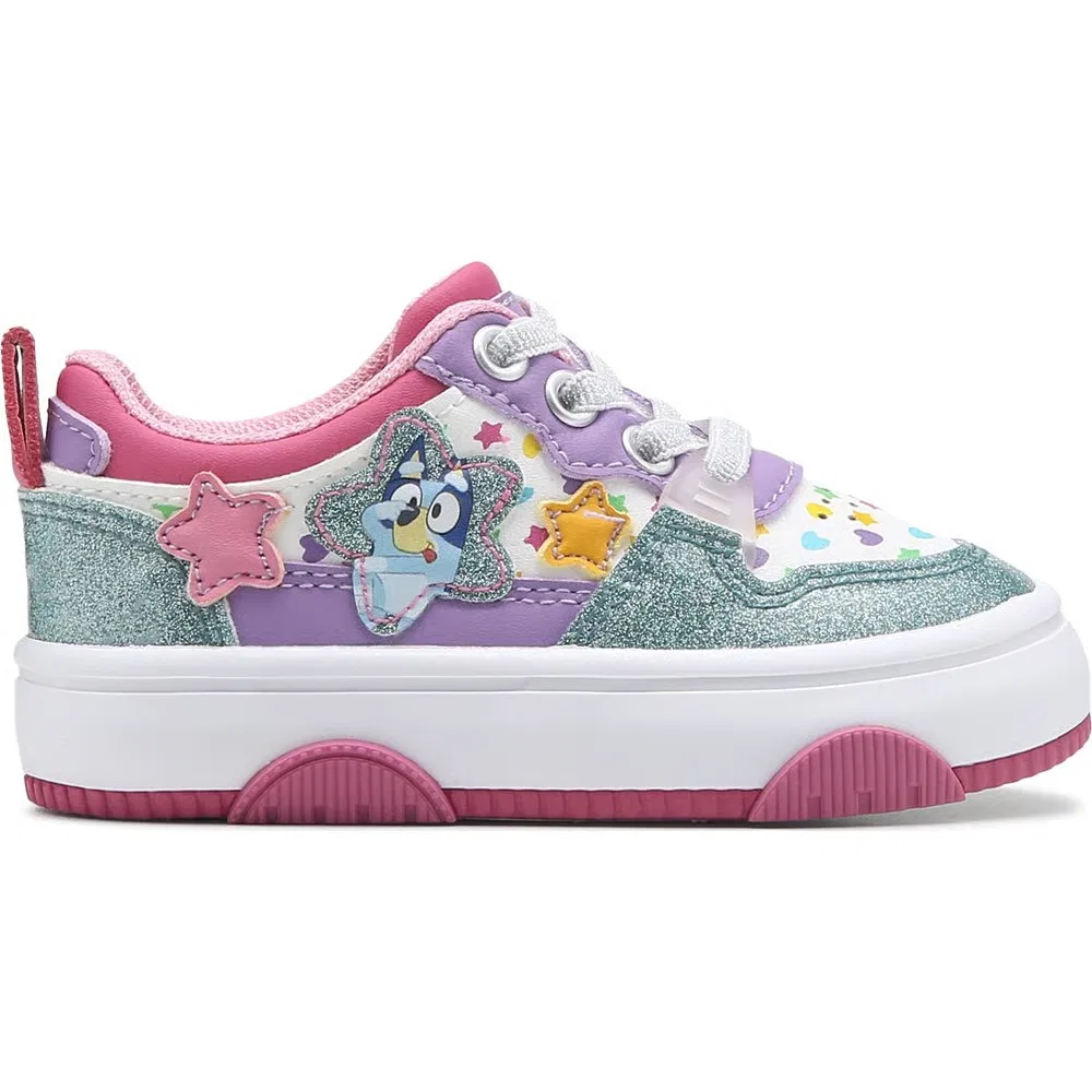 Детские синие кроссовки для малышей Bluey, Pink/Purple/Blue — фото 2