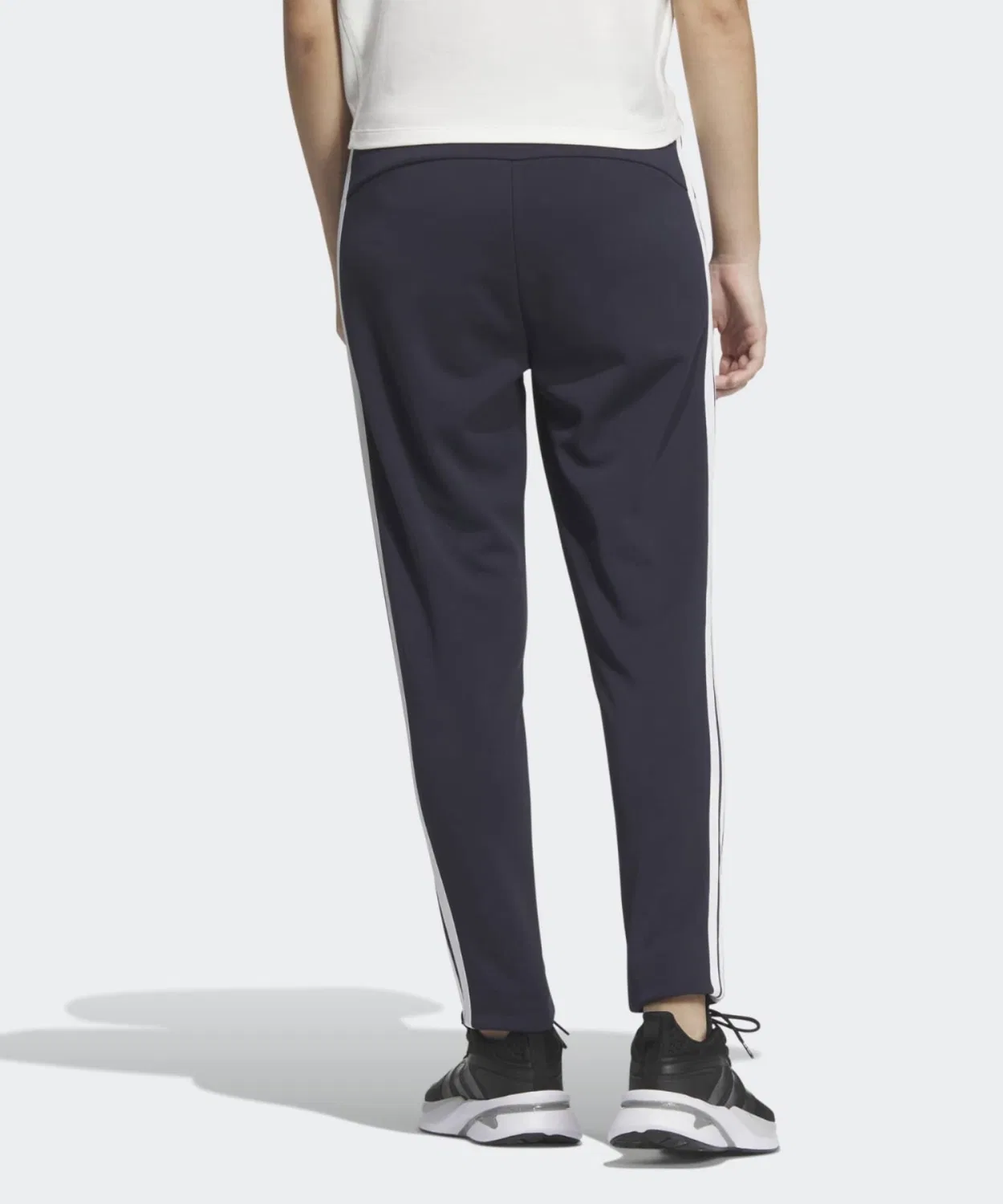 Женские спортивные брюки с принтом Three Stripes Regular Fit Double Knit Track Pants Adidas, Blue — фото 2