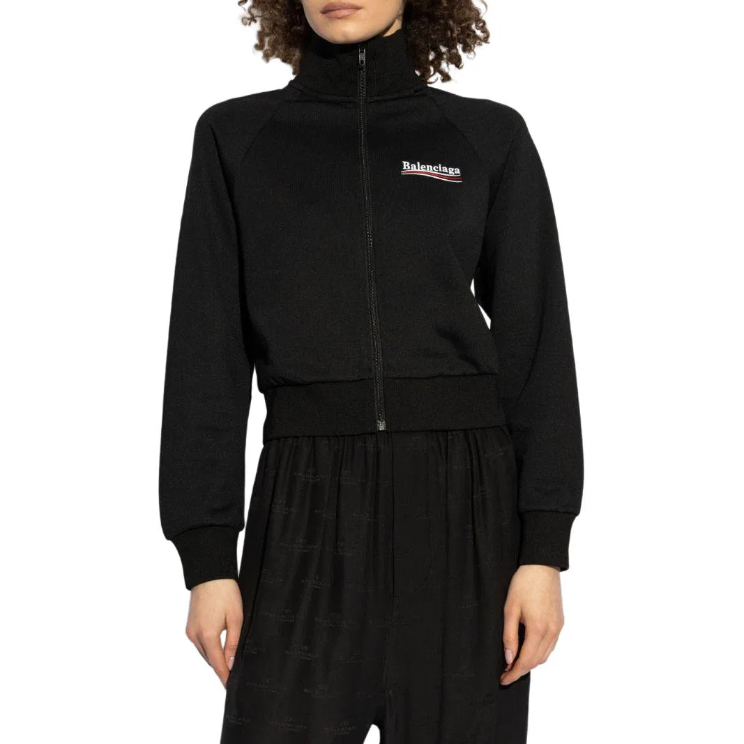 Женская куртка с принтом Balenciaga, Black — фото 3