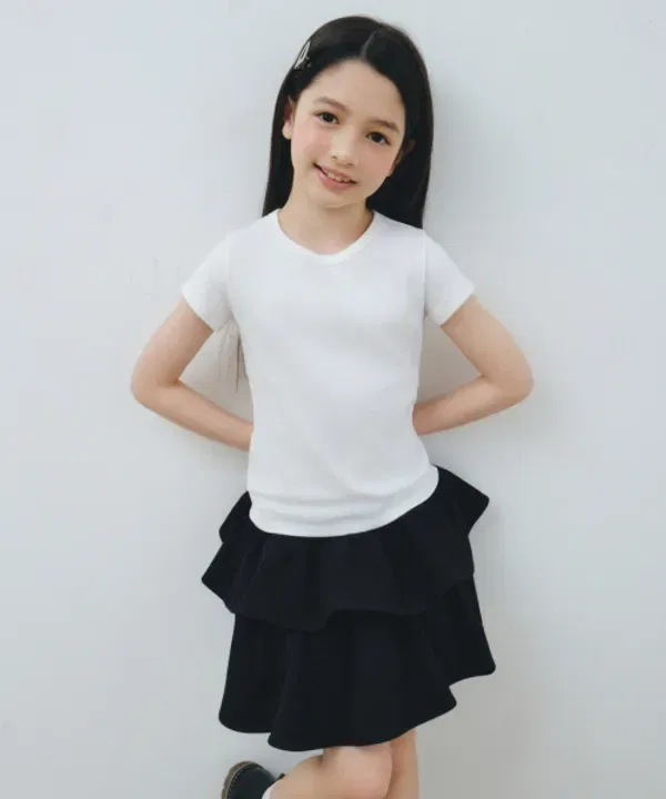 Футболка с длинным рукавом, Slim Fit, Musinsa Standard Kids, белый