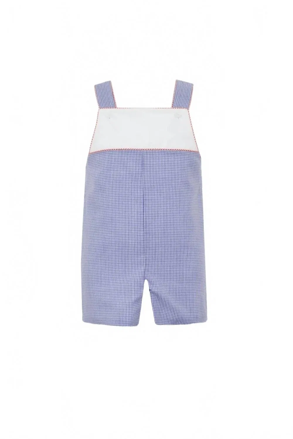 Детский комбинезон-шорты для мальчиков с принтом Gingham Jon Jon petit bebe, синий — фото 2