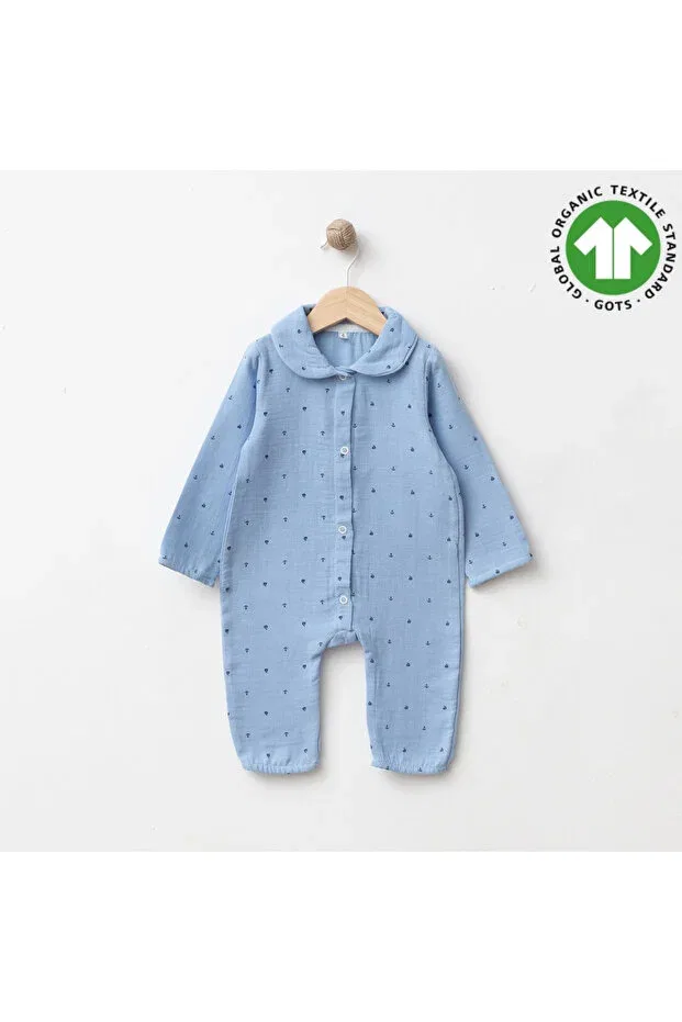 Детский комбинезон для мальчиков хлопковый Tinibud, Blue