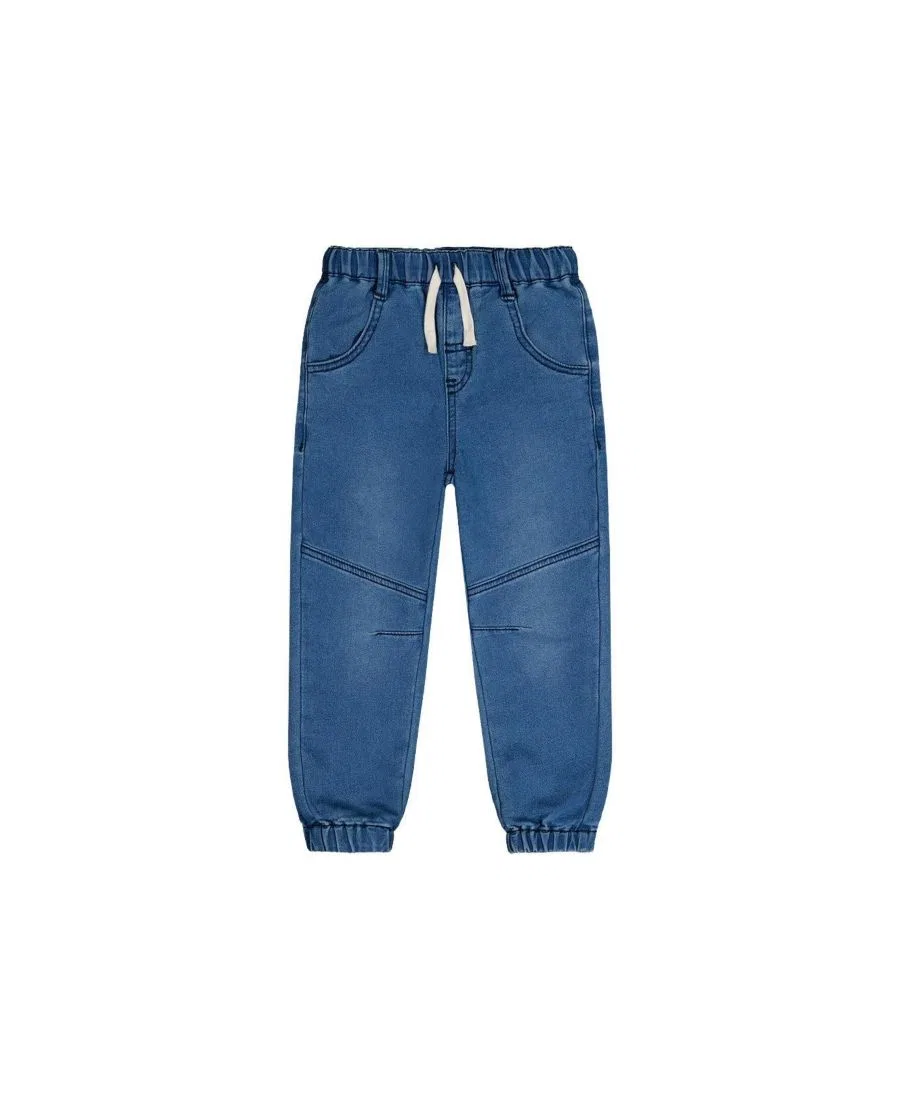 Детские джоггеры из футера с деним-эффектом, модель Boys Must-Haves Deux par Deux, Light Blue Denim